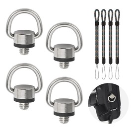 ZTVOWTO 4 Stück Kamera Befestigungsschraube,1/4 Zoll Schraube,Adapter-Schraube für Kameragurt D-Ring, 1/4 Zoll Öse, Stativ, Qr Platte und Stativzubehör(D-Ring)