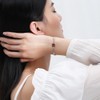 JIANGXIN 925 Sterling Silver Birthstone Chain Link Bracelet for Women