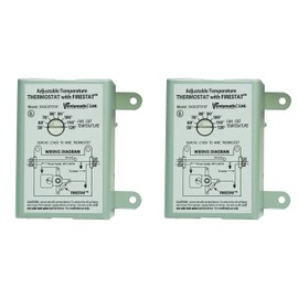 Ventamatic XXFIRESTAT 10-Amp Adjustable Programmable Thermostat with Firestat for Power Attic Ventilators, Replacement Thermostat (Тwо Расk)