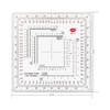CYA Square Military Map Coordinate Scale Protractor Map for Land