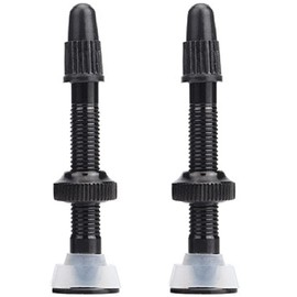 TRIWONDER Bicycle Tubeless Presta Valves Stem 40mm 60mm Aluminum Alloy Bike Vacuum Tire Nozzle Fits Most Rims (Black, 40mm - 2 Pack)