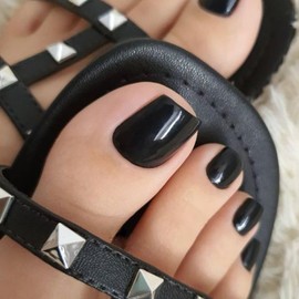 GLAMERMAID Press on Toenails, Glitter White Gel Glue on Toe Nails, Glossy Toe Nails Reusable UV Finish Fake Nails Acrylic False Nails Manicure Kits for Women