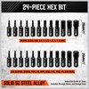 25-Piece Hex Screwdriver Bit Set | Metric and SAE Hex