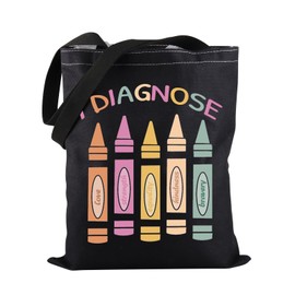 PWHAOO Educational Diagnostician Tote Bag I Diagnose Love Bravery Equality Strength Kindness Tote Bag Diagnostician Week Gift (I Diagnose TOTE)