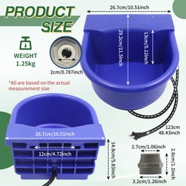 Automatic Heated Dog Bowl with Float Valve Anti Bite Heating for Livestock Dogs, Horses, Sheep, Pigs, Large Capacity Outdoor Winter Automatic Water Filling and Insulation Bowl (Green, Size)