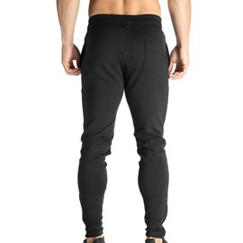 BROKIG Mens Gym Athletic Pants Sport Joggers Workout Sweat Pants (XX-Large, Black)