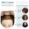 Elailite Clip-In Real Hair Topper for Women, Silk Base Clip-In