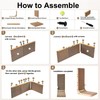 L-Shaped Cardboard Cat Scratcher 2-Pack 23.6 Inch Board with Ball