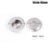 Edged Handle, Circular Embedded Door Handles, Brushed Stainless Steel Concealed