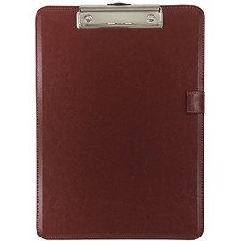 Trade Quest Clipboard Faux Leather Single (Chestnut Brown)