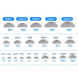 21 Types of Disc Spring, 135 Pieces Disc Spring Assortment Kit, Flywheel Pulley Crankshaft Assortment Kit, Made of Fine Material with Long Life and Good Durability