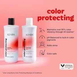 Kenra - Acondicionador protector de color | Seguro para el color | Mantiene más del 95% de vitalidad del color a través de 40 lavados | Mejora el bril