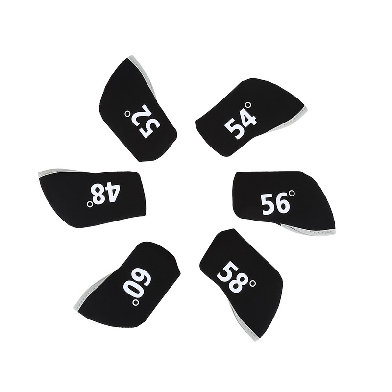6Pcs Golf Club Iron Head Elastic Protective Cover Case Set