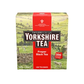 Yorkshire Tea Taylors of Harrogate, Proper Black Tea, Red, 100 Count