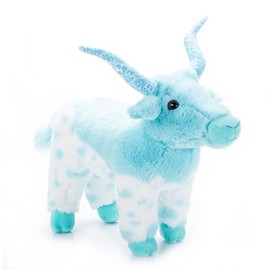The Petting Zoo Longhorn Stuffed Animal Plushie, Gifts for Kids, Wild Onez Wildlife Animals, Turquoise Longhorn Plush Toy, 12 inches