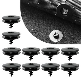 Polcatay 10 PCS Car Floor Mat Retainers, Anti-Slip Durable Car Carpet Clamps, Universal Waterproof Car Mat Clips Holder Clamps for Car Truck SUV (Black)