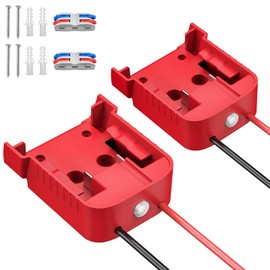 Kzreect Battery Adapter with Switch, Over-Discharge Protection, Compatible with Milwaukee 18V Battery, Converter for DIY Rc Car Toys Robotics and Truck, 14 AWG Wire, 2 Pack