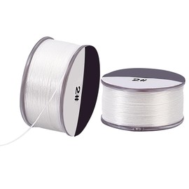 PH PandaHall Nylon Thread, 0.0004 inch (0.1 mm), Fine Line, 2 Rolls, Hand-woven Thread, Beaded Cord, Handicraft, Thread, Crafting Supplies, Accessories, Parts, Craft Supplies, Handmade Necklace, Bracelet Making, Material Total Length: Approx. 36.2 ft (92