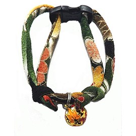 Kubiwadokoro Cat Collar, Cat Bell, Charm, w/ Safety Buckle, Accessory, Choker, Soft Fabric Won’t Put Strain on Neck or Collar, Adjustable Size. Asakusa, Kyoto, Crepe, Japanese-Style, Modern, Stylish, Cute