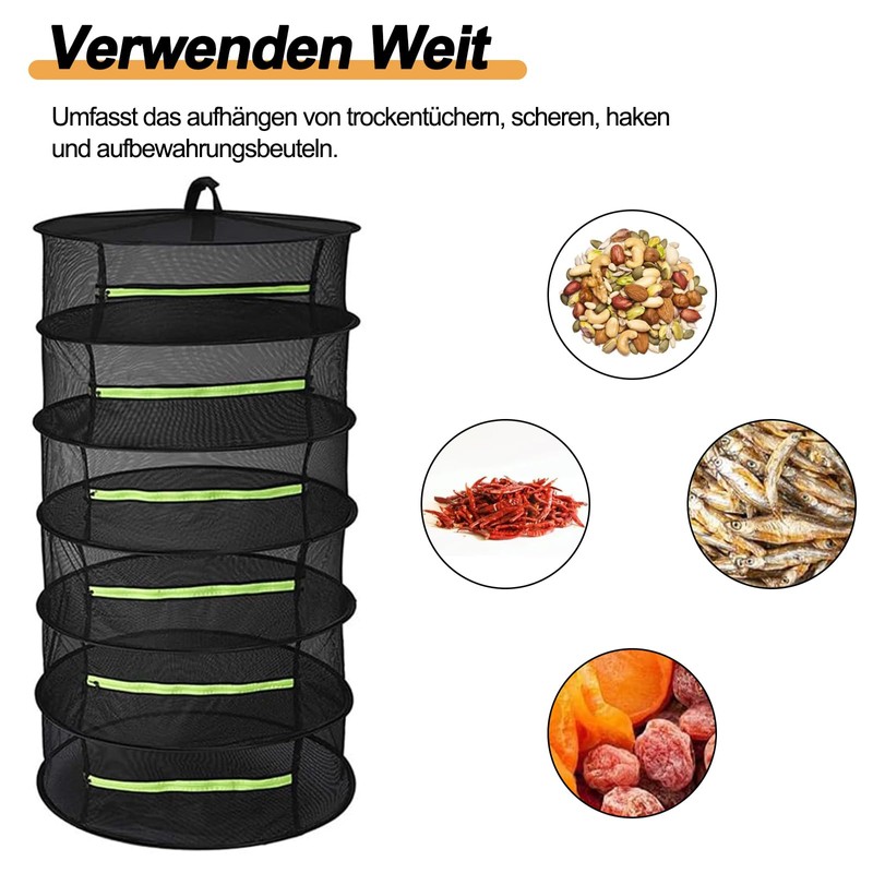 GOIEHIR Drying Net Herbs, 6-Layer Herb Dryer Hanging, with Hooks