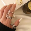 Chunky Gold Finger Rings for Women Adjustable Silver Statement Joint