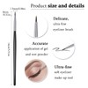 Lusofie 3pcs Eyeliner Brush Set, Professional Eye Makeup Brushes Angled