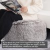 BALAPET Fluffy Pouf Ottoman with Down-Alternative Filling, Stuffed Round Faux