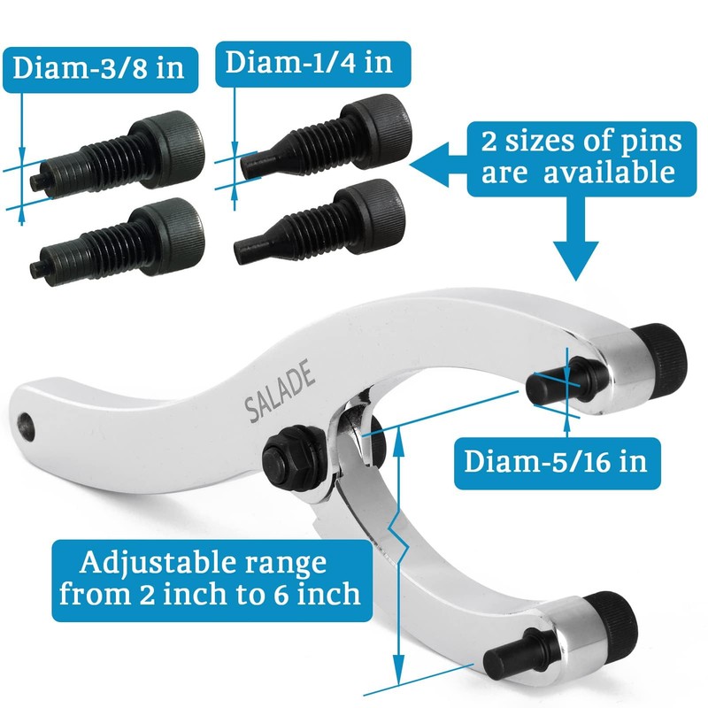 Salade Heavy Gland Nut Wrench with a Handle, Equipped with