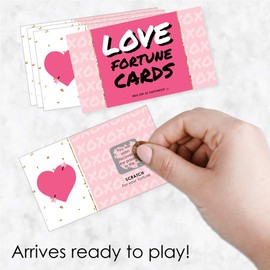 Big Dot of Happiness Be My Galentine - Galentine’s and Valentine’s Day Party Game Scratch Off Love Fortune Cards - 22 Count