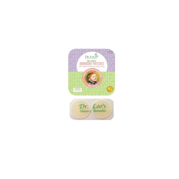 Dr. Loo's NATURAL REMEDIES Organic Herbal Sticker Patches, Cough and Congestion, 1-5 Years, 16 Patches