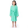 Fruit of the Loom Girl's Classic Waffle Robe, Waterfall Green,