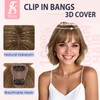 TESS Clip in Bangs Hair Toppers for Women 100% Real