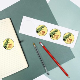 4 x Small 50mm 'Funny T Rex Dinosaur' Permanent Sticker Decals for Cars/Windows/Bins/Walls etc (DW00117432)