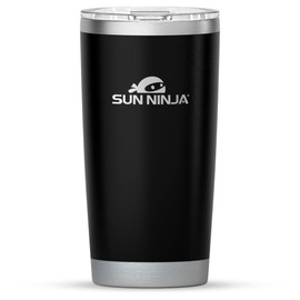 Sun Ninja 20oz Stainless Steel Tumbler - Double Wall Vacuum Insulated Cup with Easy Open Lid | Food Grade 20 oz Coffee Tumbler for Hot & Cold Drinks | Durable Insulated Tumbler for Travel, Work & More