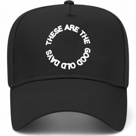 These are The Good Old Days Vintage Trucker Hat | Trendy Summer Cowgirl Graphic Cute | Premium Baseball Hat for Men & Women (US, Alpha, One Size, Black)