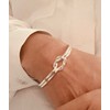 Peach Bomb Silver Bangle For Women with Knot Open Bracelet
