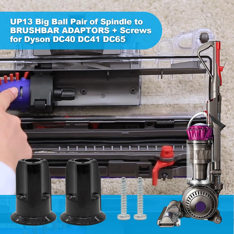 UP13 Big Ball Pair of Spindle to BRUSHBAR ADAPTORS +