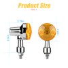 Motorcycle Round Turn Signal Lights, 4PCS 12V LED Bulbs Blinker