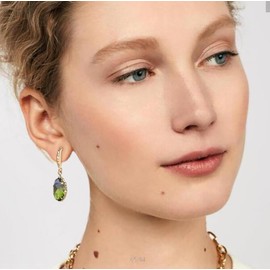 Suyi Dangle Drop Earrings for Women Crystal Teardrop Dangling Earrings Blue Green