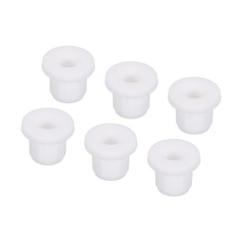 sourcing map Pack of 6 T Type Rubber Eyelet Mounting Diameter 10 mm 0.55 Inch AD 0.24 Inch ID (14 x 6 x 11 mm) Seal Protection Flexible Hole Plug for Cable Cable White
