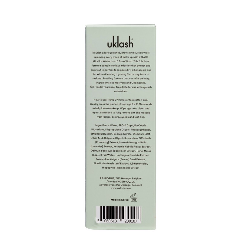 UKLASH Lash & Brow Micellar Wash 150ml
