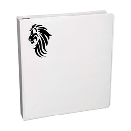 Bargain Max Decals Lion Head Silhouette Decal Notebook Car Laptop 5.5" (Black)