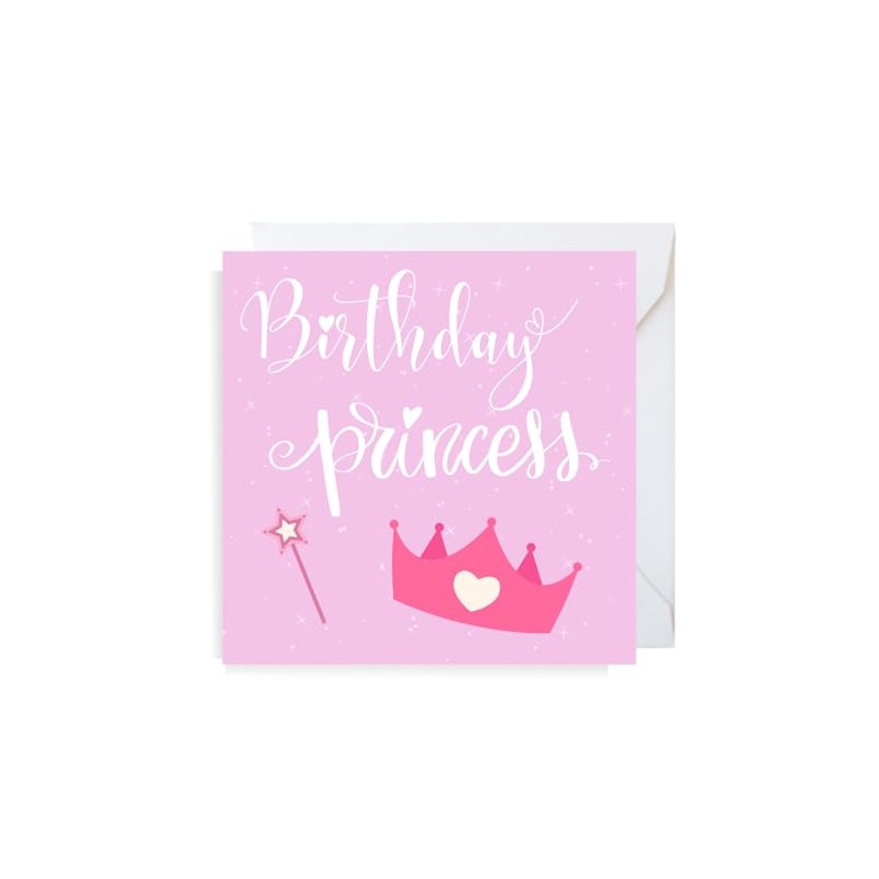 Second Ave Pink Princess Baby Children's Square Card For Girl