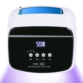 ANYINS Cordless Nail Lamp, 288W Professional Blue Curing Lamp 15600mAh Super Long-Lasting 66Pcs Beads Automatic Sensor Rechargeable Fast Cure for Nail Art at Home and in Salons