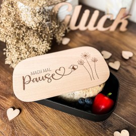 Spruchreif Lunch Box with Engraved Breakfast Board, Lunch Box for Children and Adults, Plastic Lunch Box, Breakfast Box, Lunch Box, Lunch Box, Lunch Box