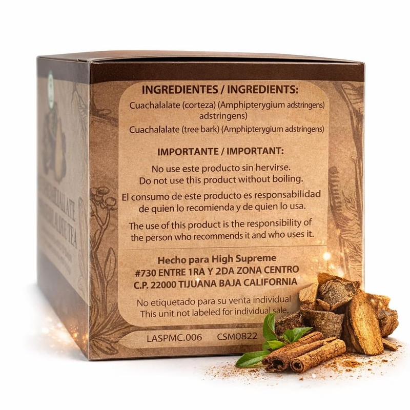 Cuachalalate Tea – 25 Tea Bags – 100% Natural Herbal