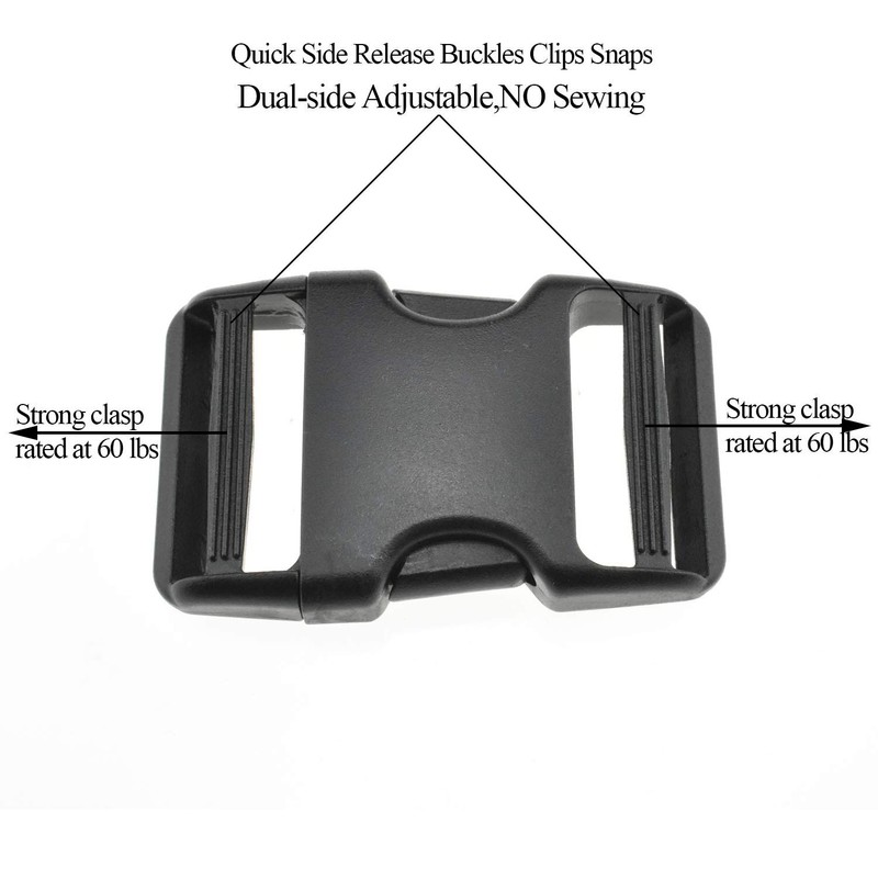 HAO PRO Quick Side Release Buckles Clips Snaps Dual Adjustable