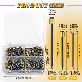 150PCS Picture Hanging Nails Kit, 3 Sizes (Small/Medium/Large) - Wall Decorative Hooks for Hanging Pictures, Frames, Photos, Mirrors - Drywall Claw Nails, Hanging Hardware Tools for Home & Office