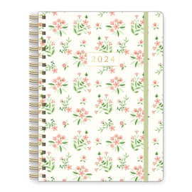 Southworth Planner (January 2024-December 2024), 8.5" x 11", Coral Bouquets, Premium 28#/105 gsm Paper, Large Twin Wire (91056)