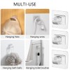 8 Pcs Adhesive Curtain Rod Holder Hooks Self-Adhesive Curtain Rod